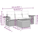 vidaXL 4-dijelni set vrtnih sofa od poliratana s jastucima crni | shoptok.hr