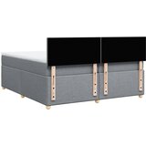  Krevet s oprugama i madracem svjetlosivi 200 x 200cm od tkanine | shoptok.hr