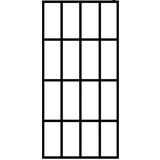 Pregrada za tuš s policom crna 100x195 cm staklo ESG i aluminij | shoptok.hr