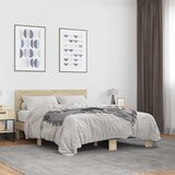  Okvir za krevet boja hrasta 140x190cm konstruirano drvo i metal | shoptok.hr