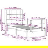vidaXL Knjižna postelja brez vzmetnice bela 90x190cm trdna borovina | Shoptok.si