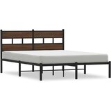 vidaXL Okvir kreveta bez madraca s uzglavljem boja hrasta 160x200 cm | shoptok.hr