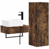  Set namještaja za kupaonicu 2 kom. Dimljeni hrast Smeđa 33 x 34,5 x 100 cm | Shoptok.si