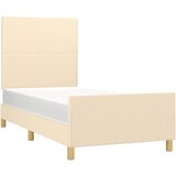  Okvir za krevet bez madraca krem 100 x 200 cm od tkanine | shoptok.hr