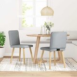 Maison Chic Jedilni stoli - Vzorci stoli 2 kosa svetlo sivo blago A481, (22032720) | Shoptok.si