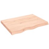 vidaXL Zidna polica 80 x 60 x (2 - 6) cm neobrađena masivna hrastovina Cijene