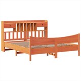  Posteljni okvir brez vzmetnice vošč. rjav 200x200 cm borovina, (21610643) | Shoptok.si