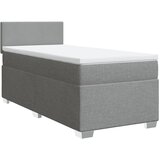  Krevet s oprugama i madracem svjetlosivi 100x200 cm od tkanine | shoptok.hr