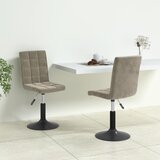 Maison Chic Vrtljiv Jedilni stoli - Vzorci stoli 2 kosa svetlo siv žamet A1649, (22031217) | Shoptok.si