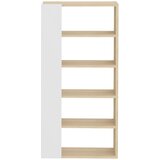 TemaHome Bela knjižna omara s ploščo v dekorju hrasta 90x188 cm Ella - TemaHome | Shoptok.si