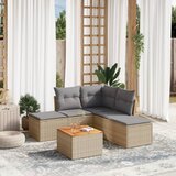 Maison Chic Seti vrtnega pohištva - Vrtna garnitura - Vrtni pohištvo set 6-delna z blazinami bež poli ratan, (21813642) | Shoptok.si