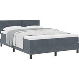 vidaXL Box Spring postelja z vzmetnico temno siva 140x200 cm žamet, (22052116) | Shoptok.si