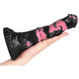  Bad Horse - Silikonski dildo z orodjem za konje - 18 cm (črno-rožnat) | Shoptok.si