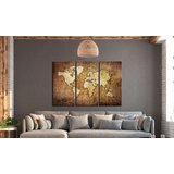  Slika - World Map: Brown Texture 90x60 | shoptok.hr