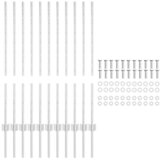  Stup za ogradu 11 pcs Srebrno 100 cm Čelik | shoptok.hr