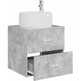  Umivaonik s policom Betonska siva 49,5 x 44,5 x 66 cm | shoptok.hr