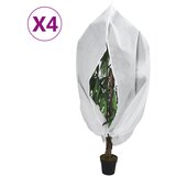 vidaXL Koprena za rastline iz flisa z zadrgo 4 kosi 70 g/m&sup2; 1x1,55 m cene