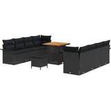  Sjedeća garnitura za vrt s jastukom Crna 80 x 80 x 71 cm | shoptok.hr