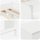  Krevet za djecu s visokim okvirom i stolom Bijela 75 x 190 cm | Shoptok.si