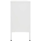 vidaXL komoda bijela 105 x 35 x 70 cm od čelika i kaljenog stakla | shoptok.hr