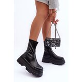 Boto FB2 Leather Boots on a Massive Platform Black Luinai | shoptok.hr