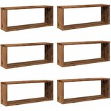  Zidne kockaste police 6 kom Staro drvo 60x15x23 cm | Eponuda.ba
