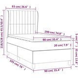  Krevet s oprugama i madracem tamnosmeđi 90 x 190 cm od tkanine | shoptok.hr
