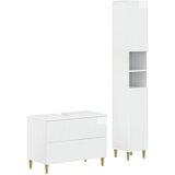  Set kupaonskih ormara od 2 dijela ARNHEM Bijela visokog sjaja | shoptok.hr