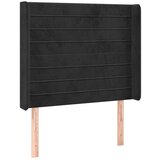  Krevet box spring s madracem LED crni 80 x 200 cm baršunasti | shoptok.hr