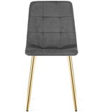 KARA stolica - tamnosivi baršun / zlatne noge x 4 | shoptok.hr