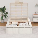  Krevetna konstrukcija Bijelo 90 x 200 cm Čvrsto borovo drvo | shoptok.hr