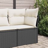  Kutna vrtna sofa s jastucima crna od poliratana | shoptok.hr