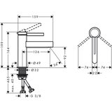 Hansgrohe 76010670 Finoris 100 Click-Clack armatura za umivalnik | Shoptok.si