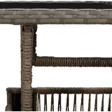  Stol za vrt Siva 100 x 55 x 37 cm PE Rattan i Staklo | Eponuda.ba