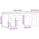 TV omarica Dimljeni oreh 100 x 35 x 40 cm Konstruiran les, (5000113004) | Shoptok.si