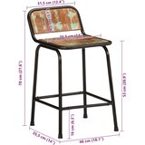 vidaXL barski stolci 4 kom 46x35,5x70 cm masivnog obnovljenog drva | shoptok.hr