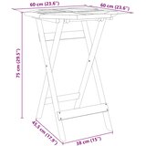  3-dijelni sklopivi bistro set od masivnog bagremovog drva | shoptok.hr
