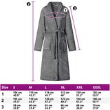  Bade mantil bez kapuljače Tamno siva l Flanel | shoptok.hr