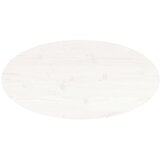  Ploča za stol bijela 80x40x2,5 cm od masivne borovine ovalna | shoptok.hr