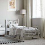  Metalni okvir kreveta uzglavlje i podnožje bijeli 80x200 cm | shoptok.hr