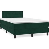 Box spring krevet s madracem tamnozeleni 120x200 cm baršunasti | shoptok.hr