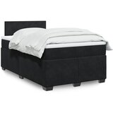 vidaXL Box spring postelja z vzmetnico črna 120x190 cm žamet Cene