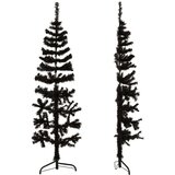  Tanka umjetna polovica božićnog drvca sa stalkom crna 120 cm | shoptok.hr