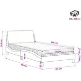  Krevet s madracem Dover boja cappuccina 100 x 200 cm od umjetne kože | shoptok.hr