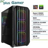 PCPLUS Namizni računalnik PCPLUS Gamer Ryzen 5 9600X, 32 GB RAM, 2 TB SSD, RTX 5070 12 GB|Gaming, (5000116223) Cene