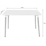Stolna Garnitura ADRIA 120x80 Bijela + 4 Crne Stolice | shoptok.hr
