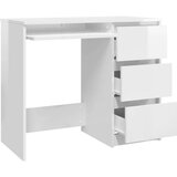  Radni stol visoki sjaj bijeli 90 x 45 x 76 cm od iverice | shoptok.hr