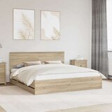  Okvir za krevet s ladicama Sonoma hrast 200 x 200 cm - sonoma hrast 200 x 200 cm | shoptok.hr