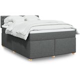  Krevet s oprugama i madracem tamnosivi 140x190 cm od tkanine | shoptok.hr