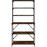  Pekarski stalak sa 6 razina dimljenog hrasta 90x40x180cm drveni | Eponuda.com